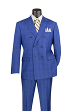 Double Breast Subtle Glen Plaid Suit M & R Clothing