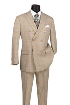 Double Breast Glen Plaid Suit M & R Clothing