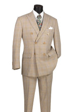 Double Breast Glen Plaid Suit M & R Clothing