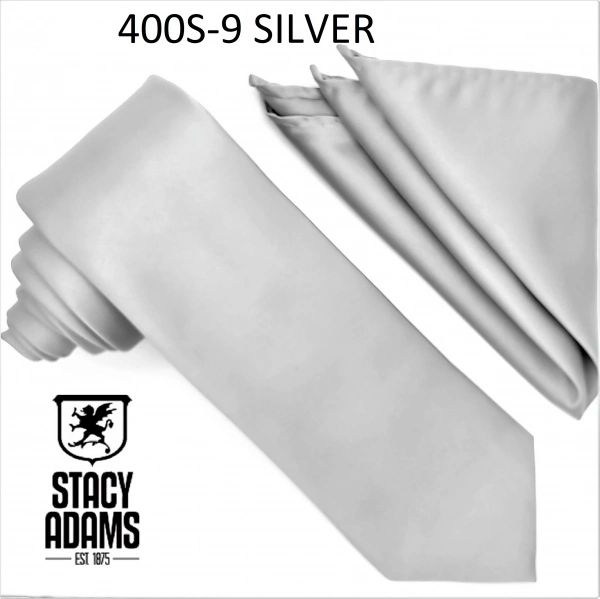 Stacy Adams Solid Tie and Hanky Set