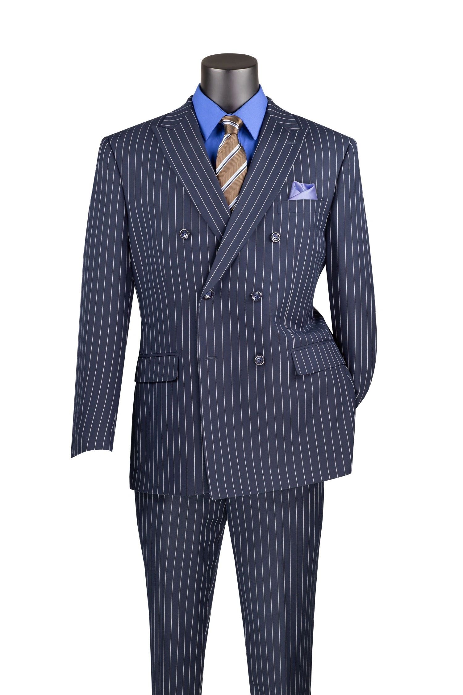 Men's Double Breasted Pinstripe Suit