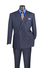 Men's Double Breasted Pinstripe Suit M & R Clothing