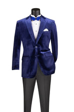 Solid Velvet Blazer M & R Clothing