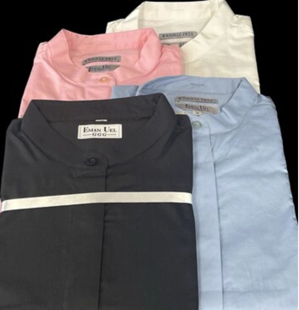 Ladies Short Sleeve Full Collar Shirt