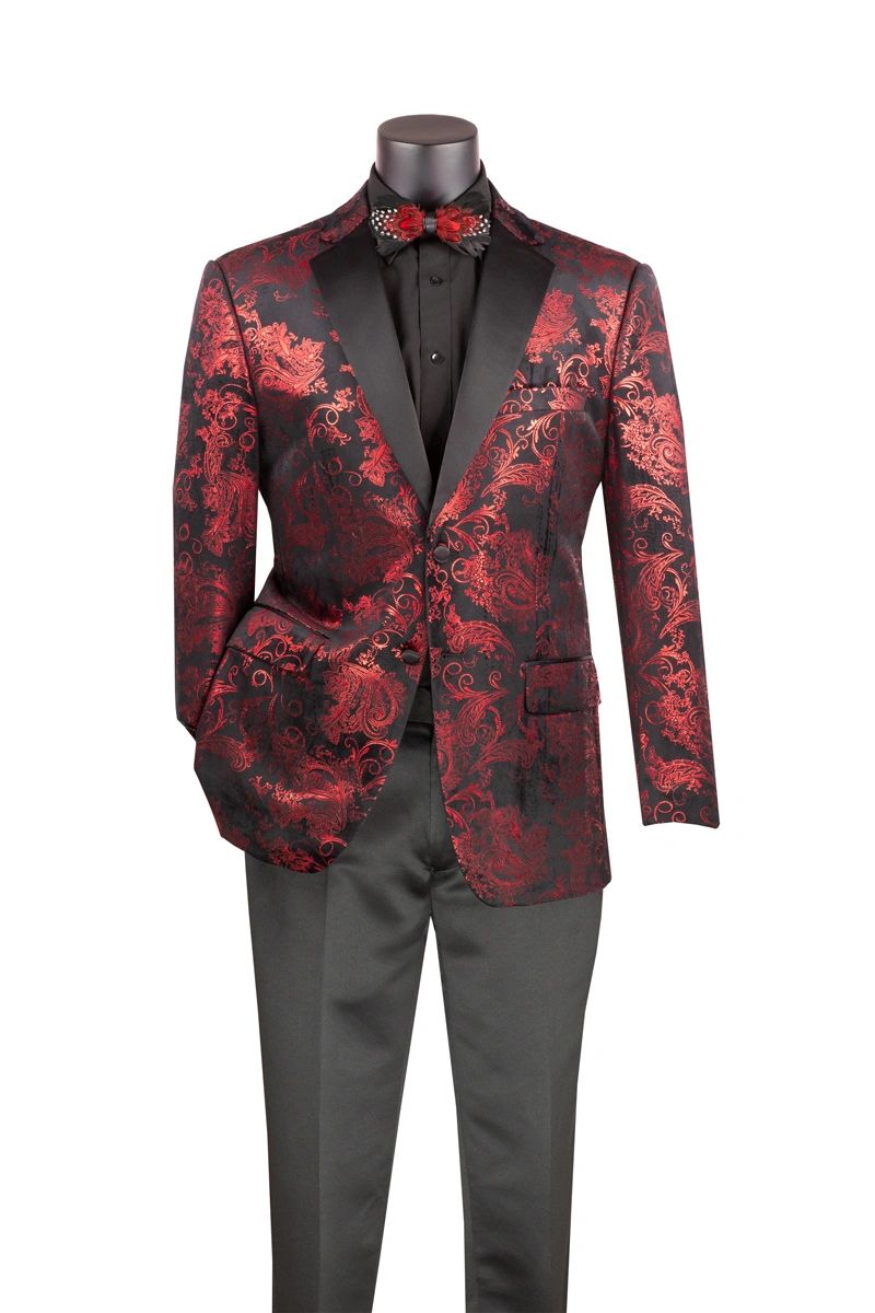 Men's Modern Foil Paisley Blazer