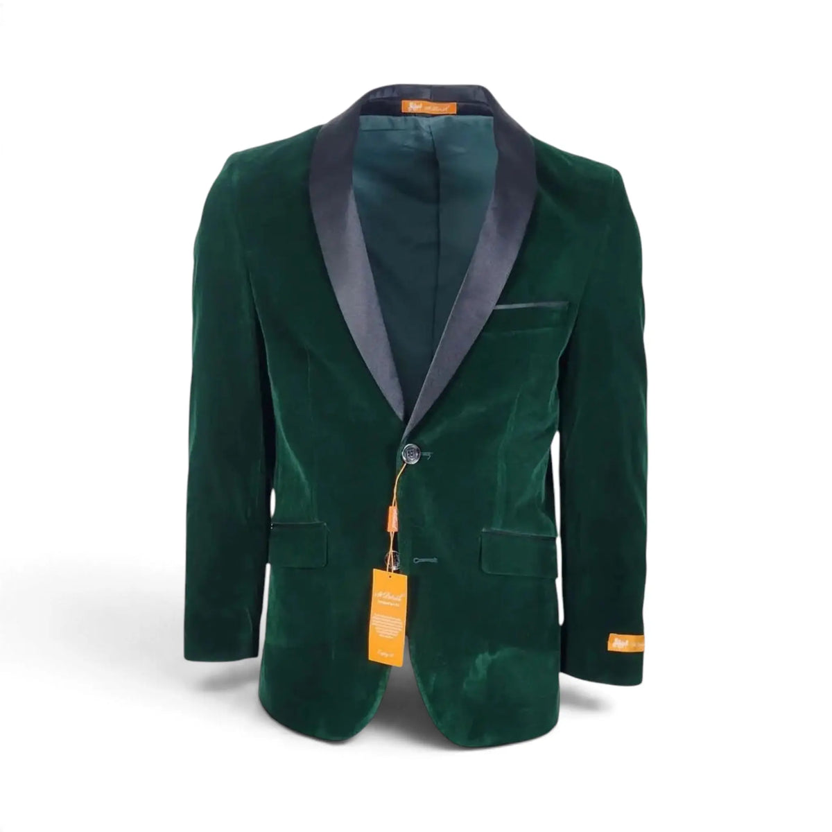2 Button Velvet Blazer with Satin Lapel M & R Clothing  M & R Clothing Tuxedo-Jackets