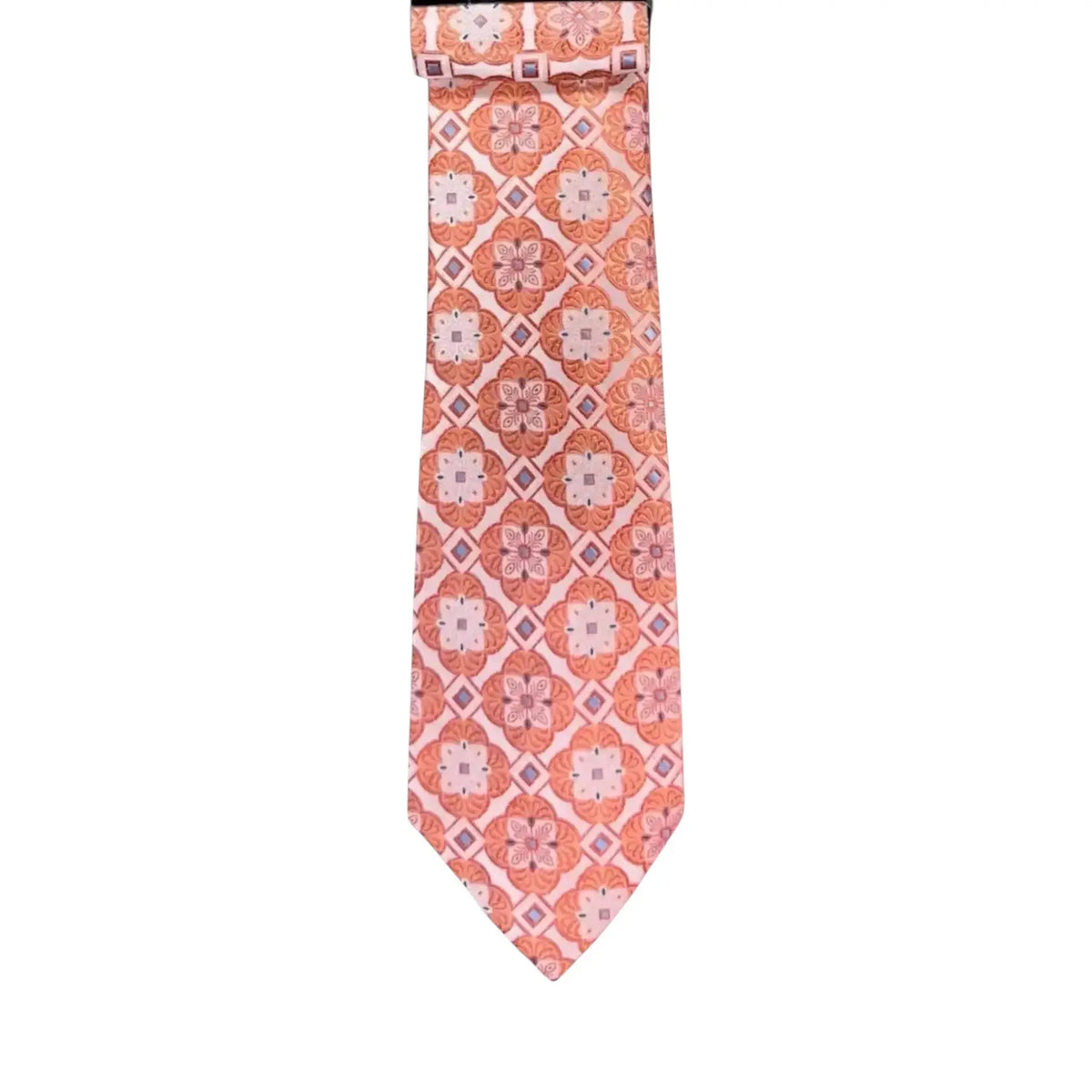 Floral and Geometric Design Augustino Tie and Pocket Square Set Augustino  M & R Clothing Mens-Accessories