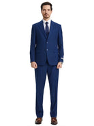 Men's Stacy Adams Hybrid-Fit 3pc Notch Lapel Suit Set, Jacket Vest and Pants Stacy Adams  M & R Clothing Mens-Suits