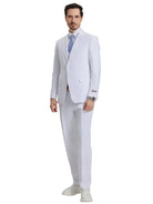 Men's Stacy Adams Hybrid-Fit 3pc Notch Lapel Suit Set, Jacket Vest and Pants Stacy Adams  M & R Clothing Mens-Suits