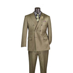 Regular Fit Sharkskin Double Breasted with Pick Stitch Lapel M & R Clothing  M & R Clothing Mens-Suits