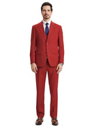 Men's Stacy Adams Hybrid-Fit 3pc Notch Lapel Suit Set, Jacket Vest and Pants Stacy Adams  M & R Clothing Mens-Suits