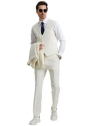 Men's Stacy Adams Hybrid-Fit 3pc Notch Lapel Suit Set, Jacket Vest and Pants Stacy Adams  M & R Clothing Mens-Suits