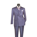 Regular Fit Sharkskin Double Breasted with Pick Stitch Lapel M & R Clothing  M & R Clothing Mens-Suits