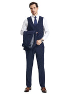 Men's Stacy Adams Hybrid-Fit 3pc Notch Lapel Suit Set, Jacket Vest and Pants Stacy Adams  M & R Clothing Mens-Suits