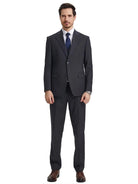 Men's Stacy Adams Hybrid-Fit 3pc Notch Lapel Suit Set, Jacket Vest and Pants Stacy Adams  M & R Clothing Mens-Suits