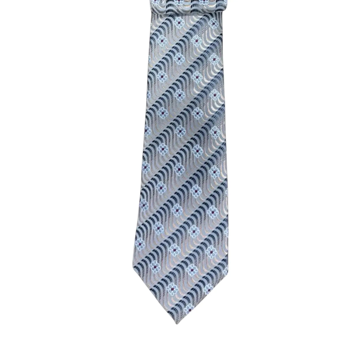 Floral and Geometric Design Augustino Tie and Pocket Square Set Augustino  M & R Clothing Mens-Accessories