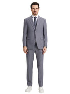 Men's Stacy Adams Hybrid-Fit 3pc Notch Lapel Suit Set, Jacket Vest and Pants Stacy Adams  M & R Clothing Mens-Suits