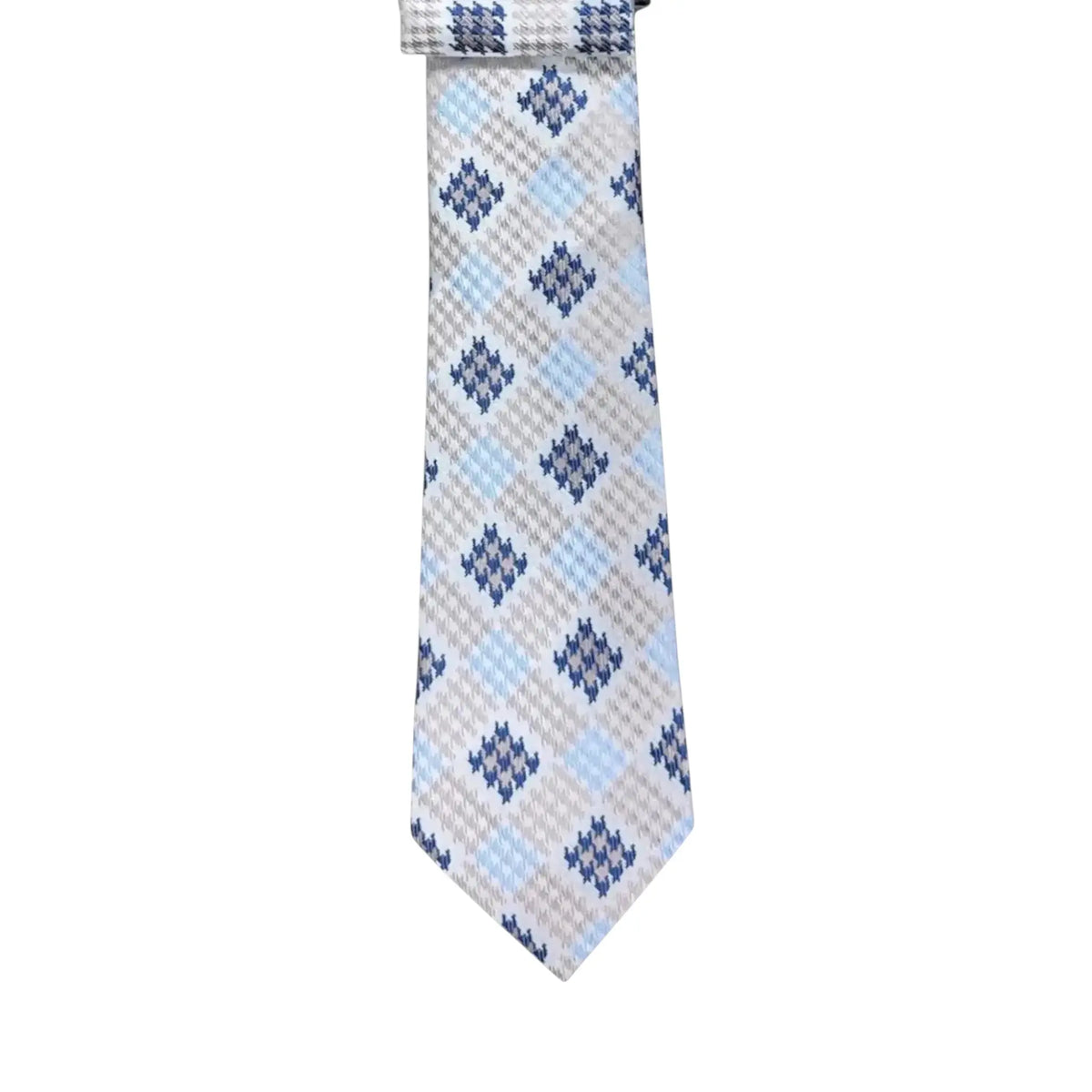 Floral and Geometric Design Augustino Tie and Pocket Square Set Augustino  M & R Clothing Mens-Accessories