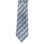 M & R Clothing Augustino tie featuring a light blue and grey floral and geometric woven pattern on lustrous fabric.