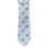 M & R Clothing Augustino tie featuring a light blue, cream, and brown geometric pattern in a woven fabric finish.