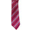 M & R Clothing Augustino red striped tie and matching pocket square set with geometric woven patterns