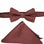 M & R Clothing Stacy Adams solid burgundy satin bowtie and matching pocket square set for formal wear