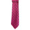 M & R Clothing Augustino fuchsia and black geometric patterned tie with a lustrous woven finish.