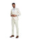 M & R Clothing ivory 3-piece floral jacquard tuxedo with satin shawl lapel and matching waistcoat on a male model