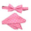 M & R Clothing Stacy Adams pink polka dot pre-tied bow tie and matching pocket square set for formal events
