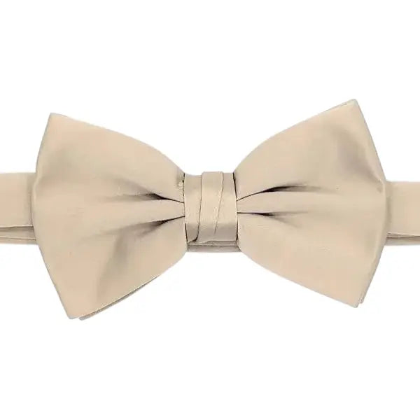 M & R Clothing Stacy Adams pre-tied solid beige bow tie for formal events and weddings