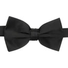 M & R Clothing Stacy Adams solid black pre-tied bow tie for formal tuxedo or suit attire