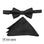 M & R Clothing Stacy Adams black paisley pre-tied bow tie and matching pocket square set for formal events