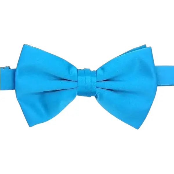 M & R Clothing Stacy Adams solid bright blue pre-tied bow tie for formal events