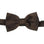M & R Clothing Stacy Adams solid dark brown pre-tied bow tie for formal events
