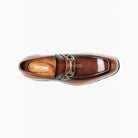 M & R Clothing Stacy Adams Carabello brown patent leather horsebit slip-on dress shoe with gold-tone hardware