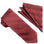 M & R Clothing Stacy Adams burgundy tonal striped necktie and matching pocket square set for formal wedding attire.