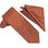 M & R Clothing Stacy Adams solid copper necktie and matching folded pocket square set for formal occasions.