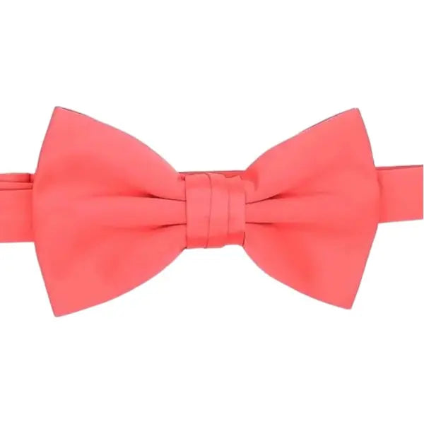 M & R Clothing Stacy Adams pre-tied solid coral bow tie for formal events and weddings