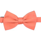 M & R Clothing Stacy Adams solid coral pre-tied bow tie for formal events