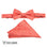 M & R Clothing Stacy Adams coral paisley pre-tied bow tie and matching pocket square set for formal events