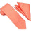 M & R Clothing Stacy Adams solid coral necktie and matching pocket square set for formal occasions