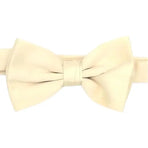 M & R Clothing Stacy Adams solid cream pre-tied bow tie for formal events and weddings