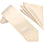 M & R Clothing Stacy Adams solid cream necktie and matching folded pocket square set for formal occasions