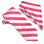 M & R Clothing Stacy Adams fuchsia and light pink striped wedding necktie and matching pocket square set