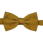 M & R Clothing Stacy Adams pre-tied solid gold bow tie for formal events and weddings