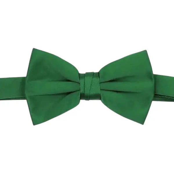 M & R Clothing Stacy Adams solid emerald green pre-tied bow tie for formal events