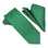 M & R Clothing Stacy Adams solid green necktie and matching pocket square set for formal occasions