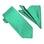 M & R Clothing Stacy Adams solid bright green necktie and matching pocket square set for formal occasions