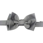 M & R Clothing Stacy Adams pre-tied solid grey bow tie for formal events and tuxedo ensembles