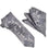 M & R Clothing Stacy Adams grey paisley necktie and matching pocket square set for formal men's attire.